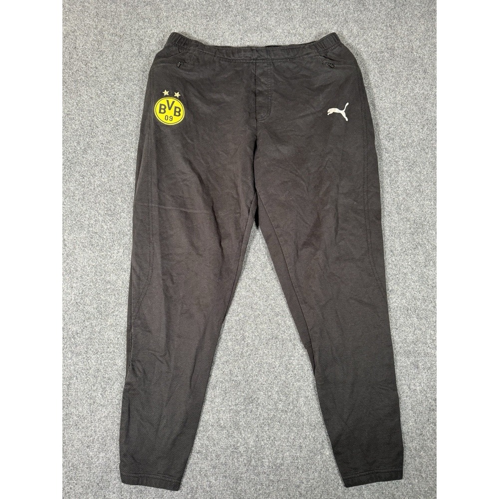 Puma‎ Borussia Dortmund Track Pants Mens XL Black Joggers 30"